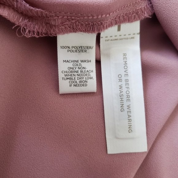 LOFT Dusty Pink Blouse Roll Up Sleeves XS - Picture 2 of 8